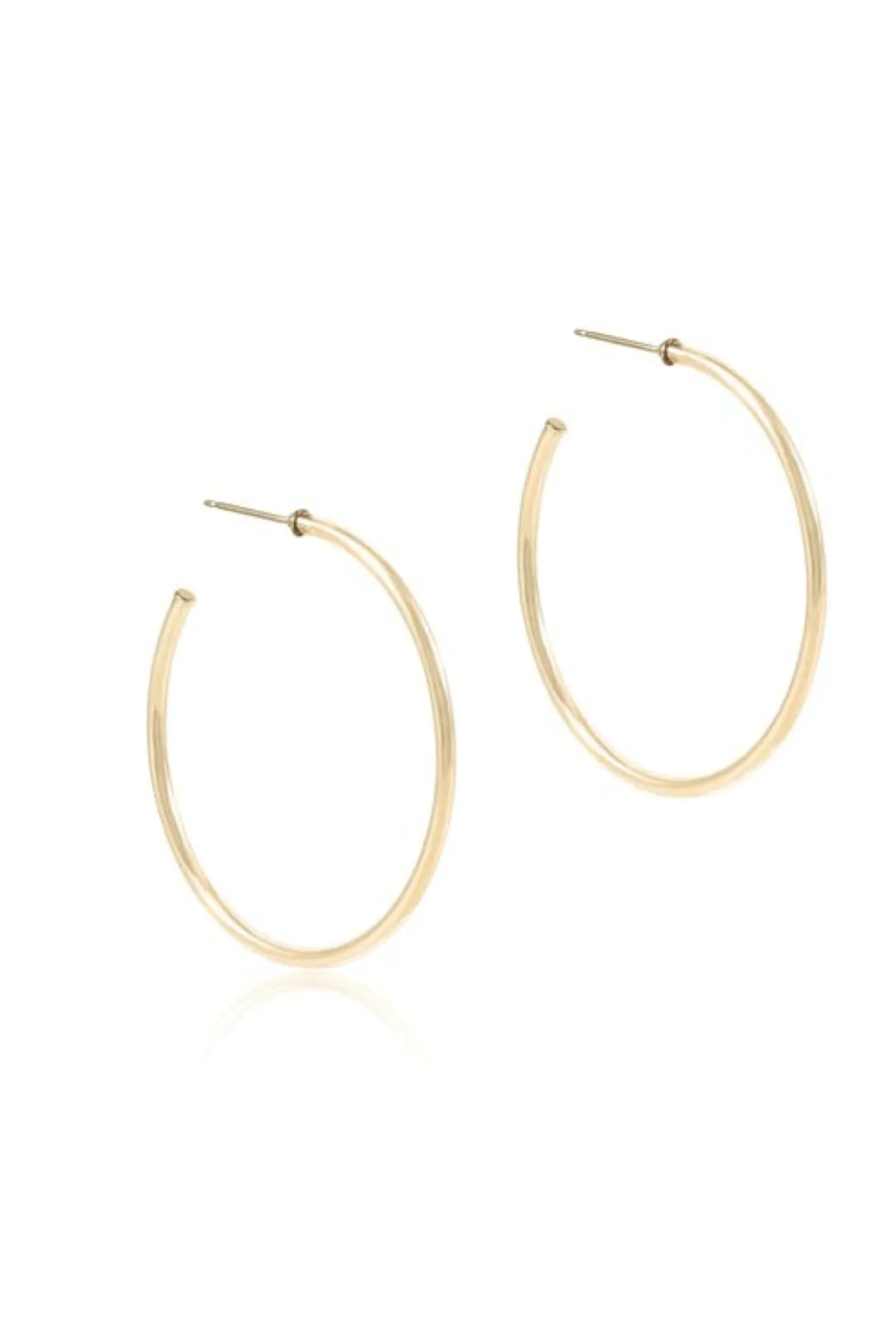 Enewton Round Gold 1.75 Post Hoop Earring- 2mm Smooth