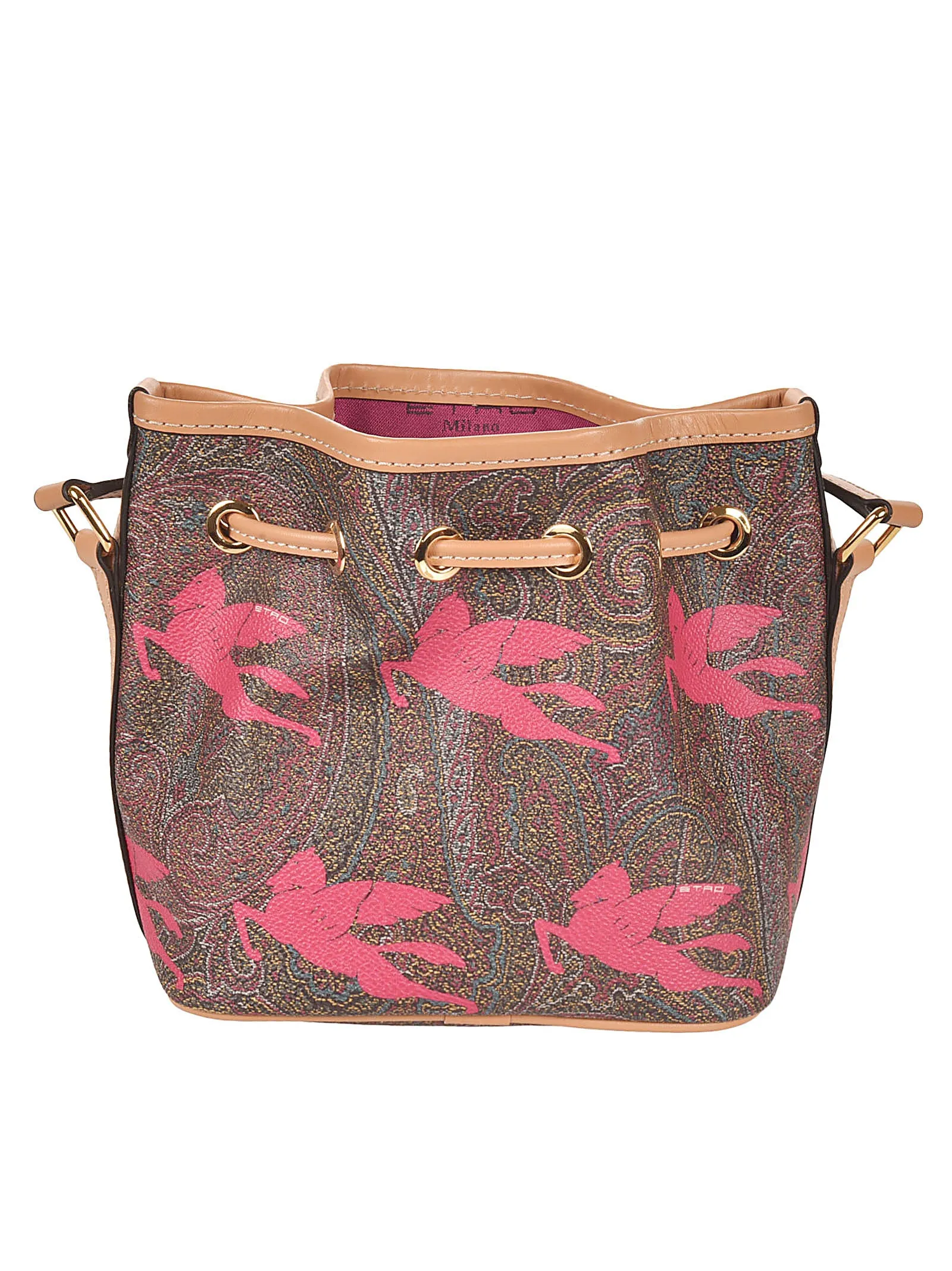 Etro Graphic-Printed Bucket Shoulder Bag