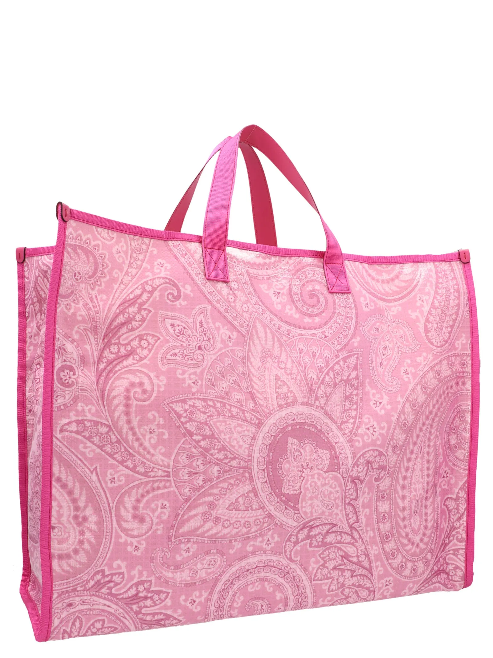 Etro Paisley Print Logo Patch Tote Bag