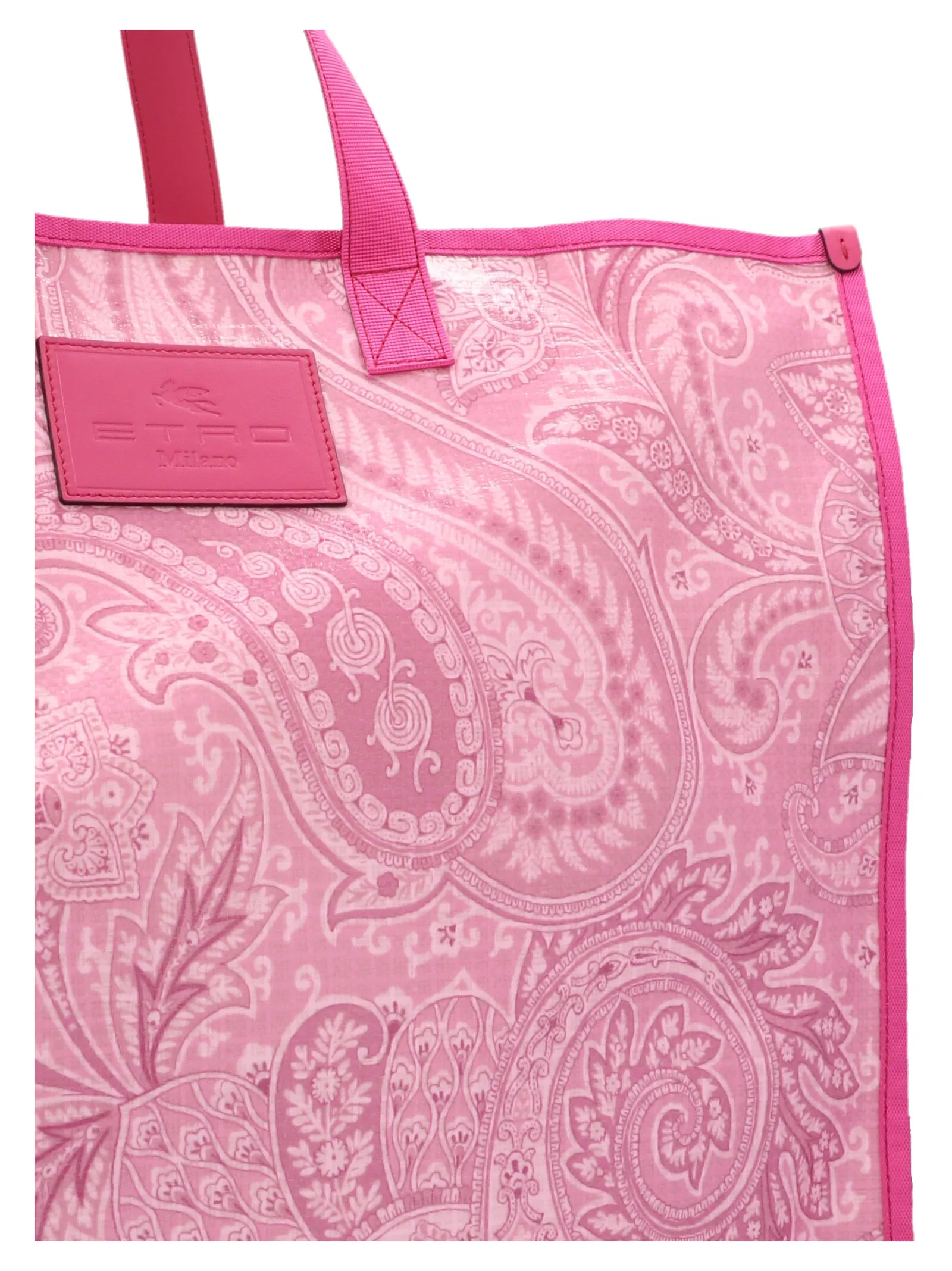 Etro Paisley Print Logo Patch Tote Bag