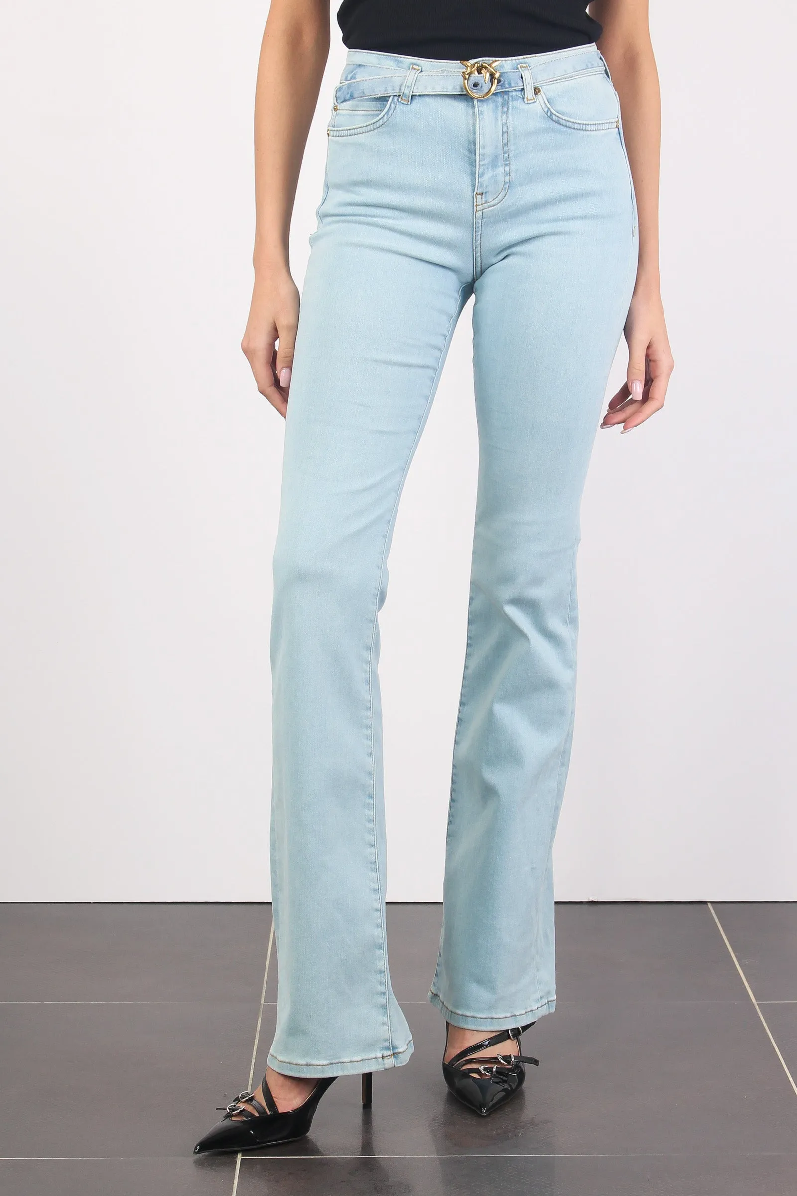 Flora Denim Flare Blue Chiaro