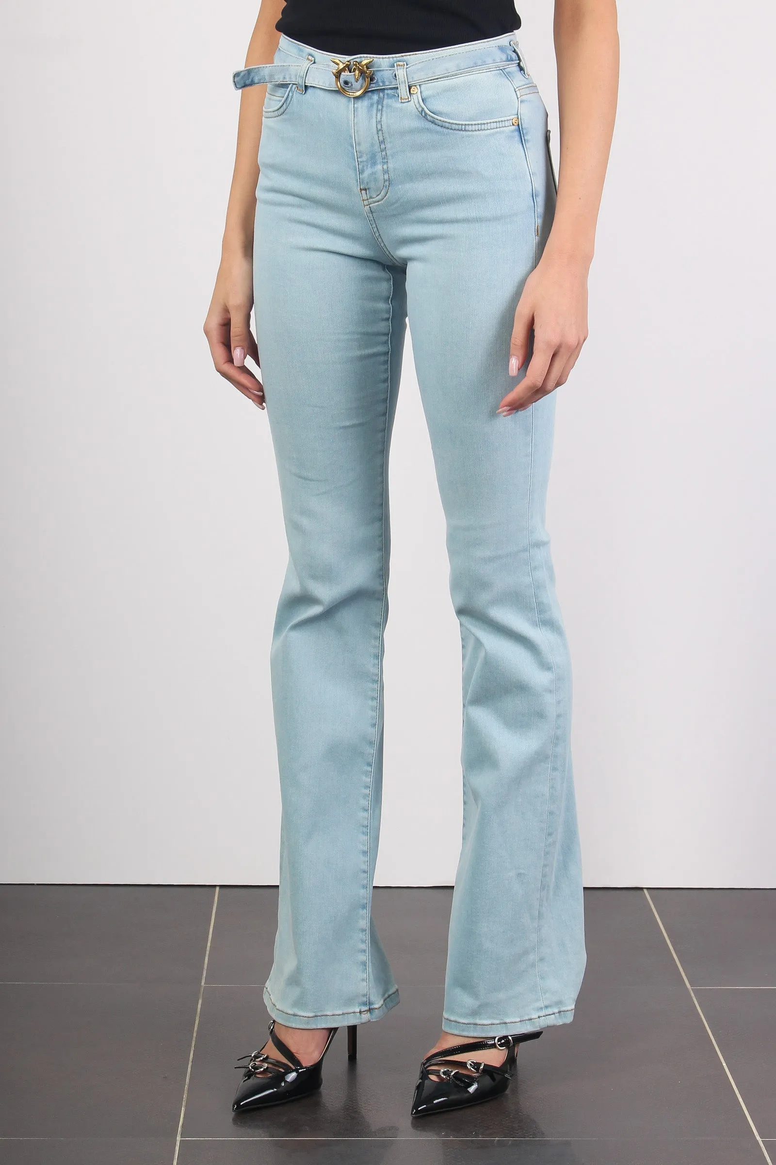 Flora Denim Flare Blue Chiaro