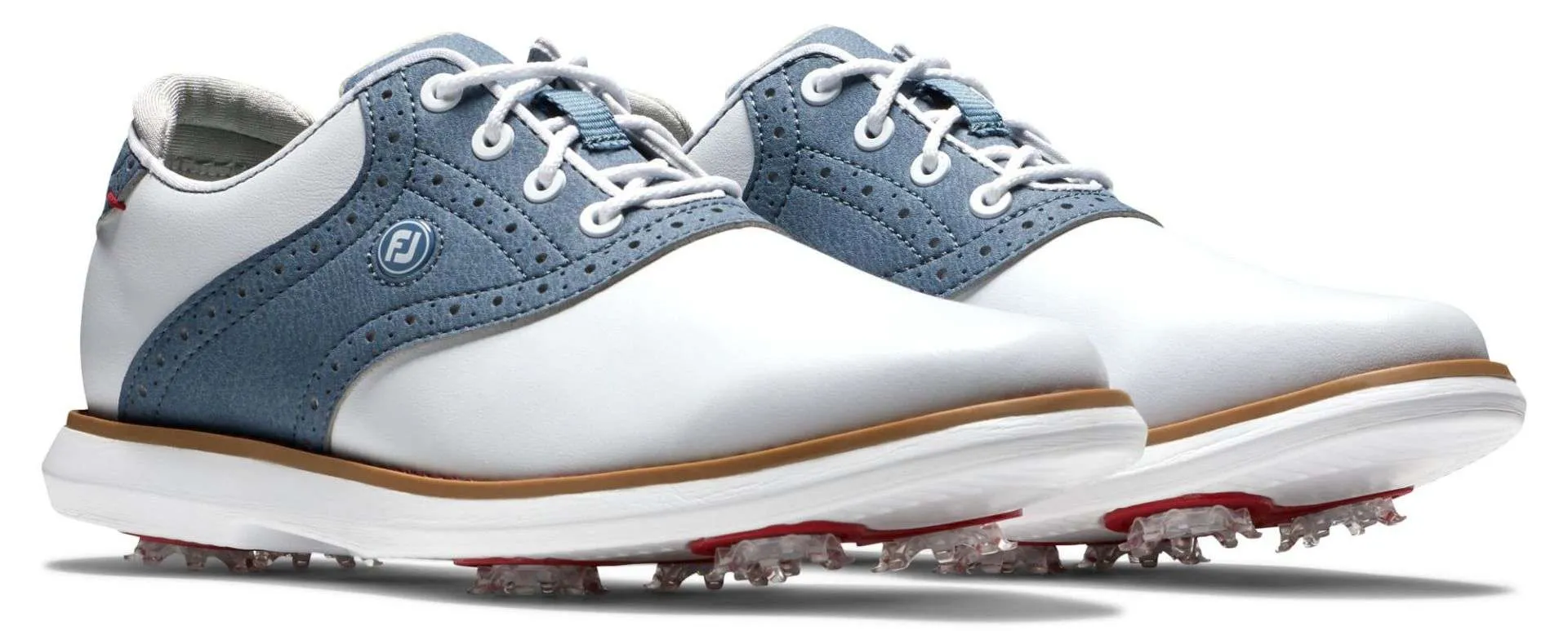 FootJoy Traditions Women's Golf Shoes White/Blue/White 97903