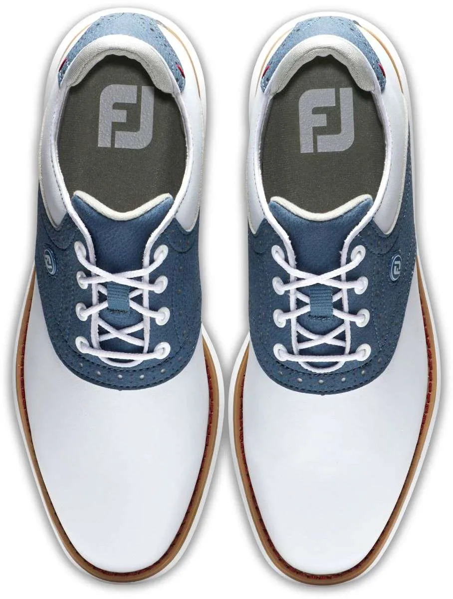 FootJoy Traditions Women's Golf Shoes White/Blue/White 97903