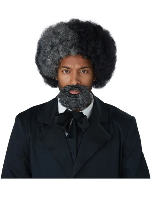 Frederick Douglass Men's Halloween Wig and Goatee