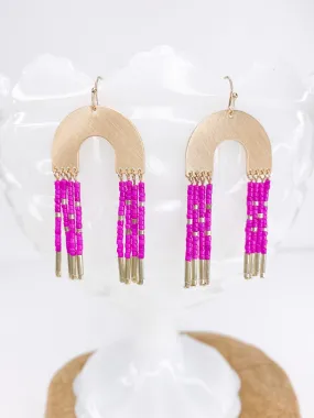 Fuchsia Arch Earring