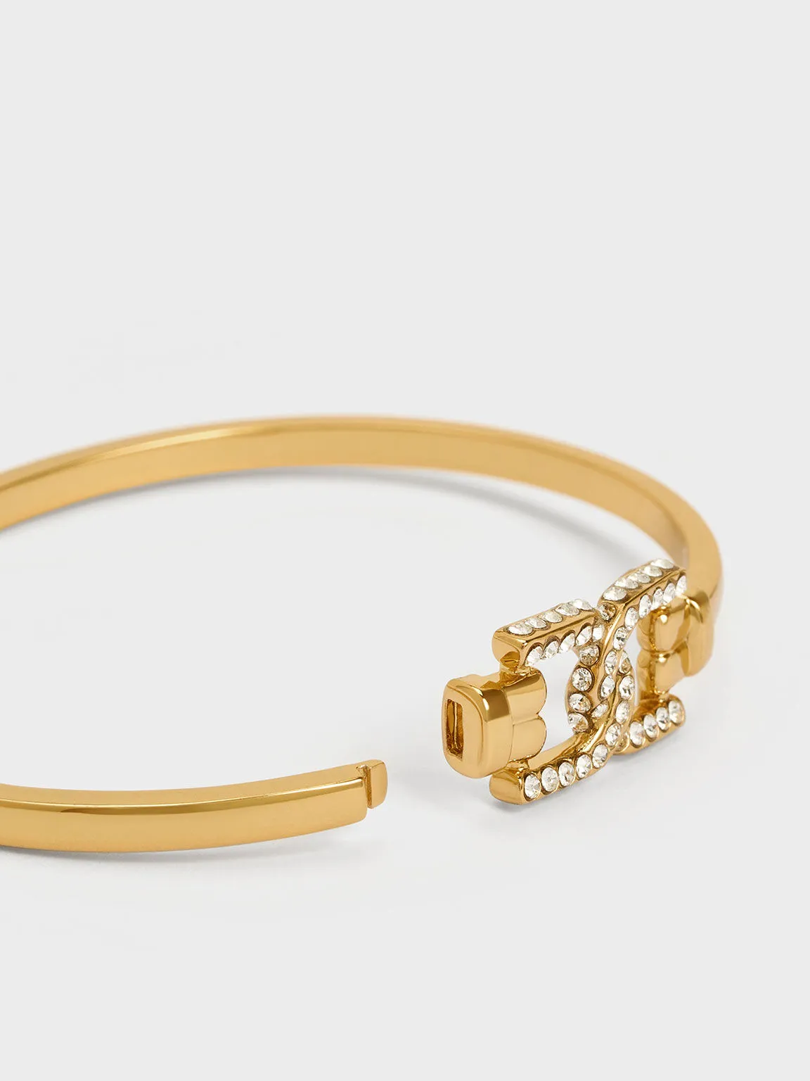 Gabine Swarovski Crystal Cuff Bangle - Gold