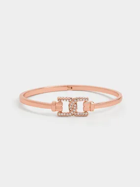 Gabine Swarovski Crystal Cuff Bangle - Rose Gold