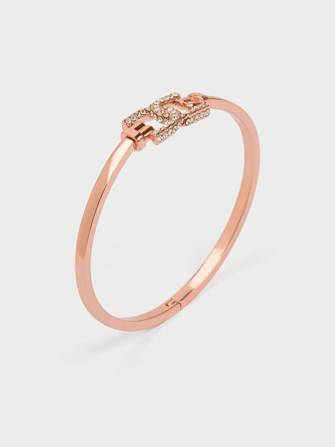 Gabine Swarovski Crystal Cuff Bangle - Rose Gold