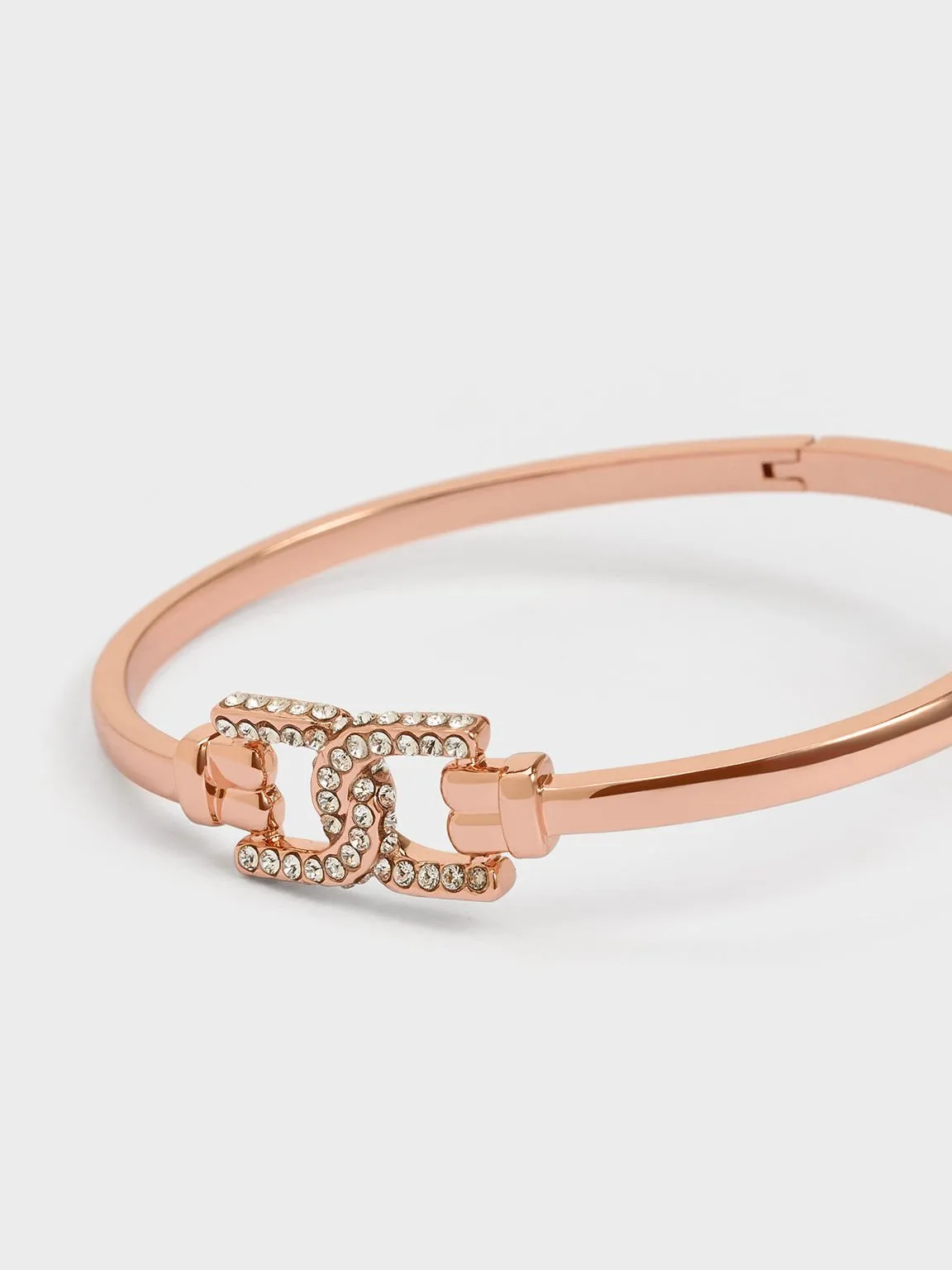 Gabine Swarovski Crystal Cuff Bangle - Rose Gold