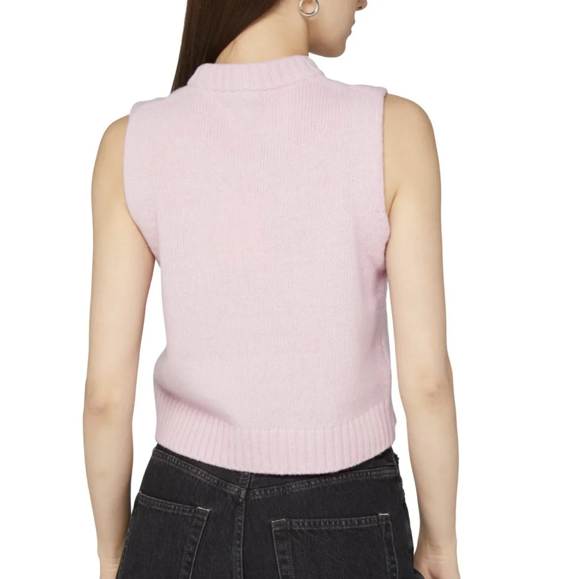 Ganni  |Casual Style Wool Sleeveless High-Neck Elegant Style Logo