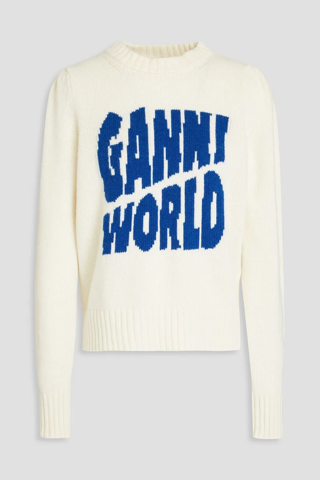 Ganni  |Crew Neck Casual Style Wool Street Style Long Sleeves Plain