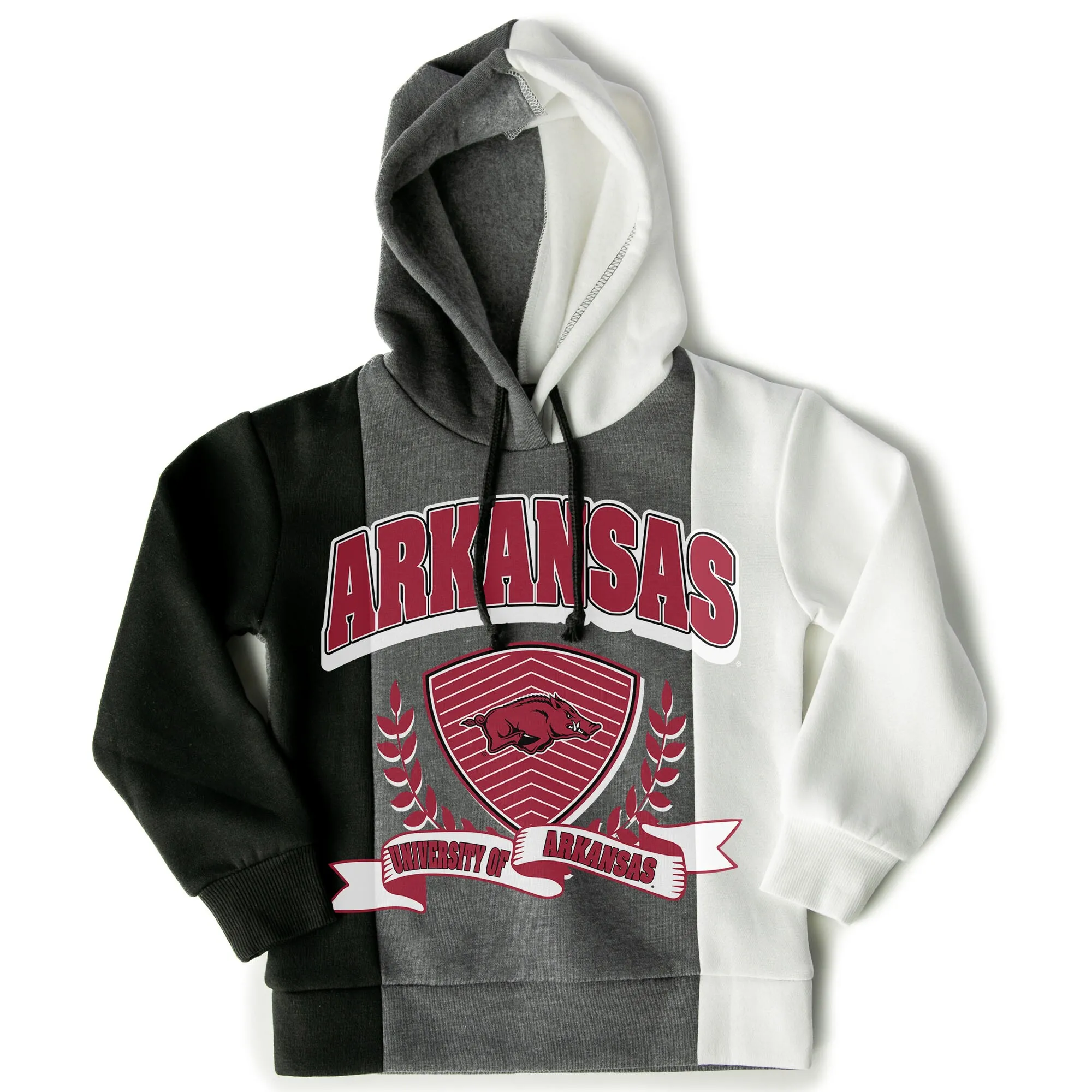 Girls Youth Gameday Couture  Black Arkansas Razorbacks Hall Of Fame Color Block Pullover Hoodie