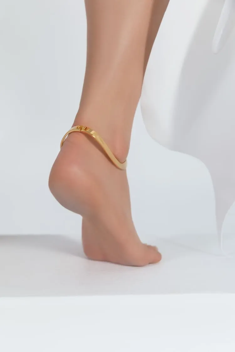 Gold anklet bangle