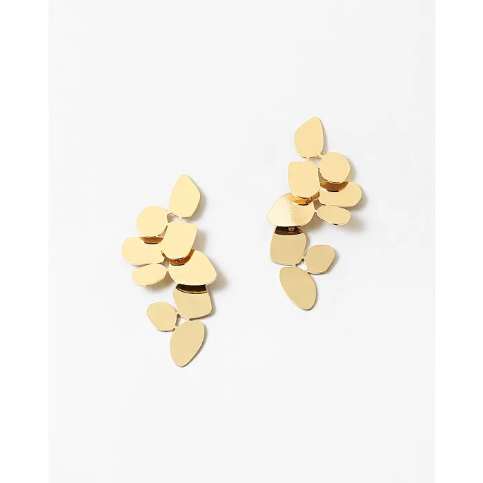 Gold Geometric Statement Earring