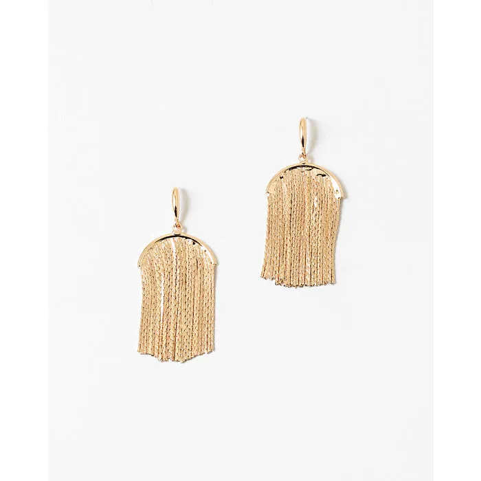 Gold Multi Strands Statement Earring