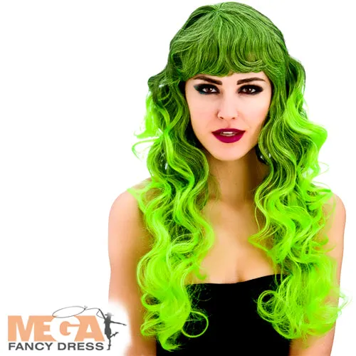 Green Spellbound Ladies Wig Fashion Accessory