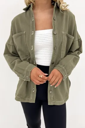 Harley Denim Jacket Khaki