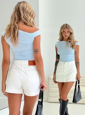 Heuston Denim Skort White Denim