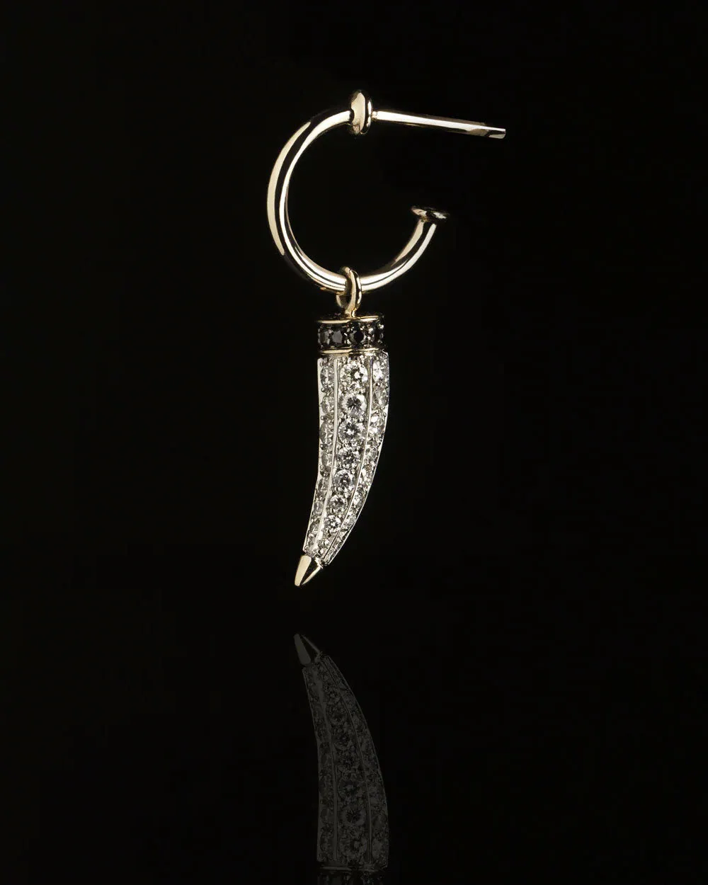 Hoop Horn Charm Earring