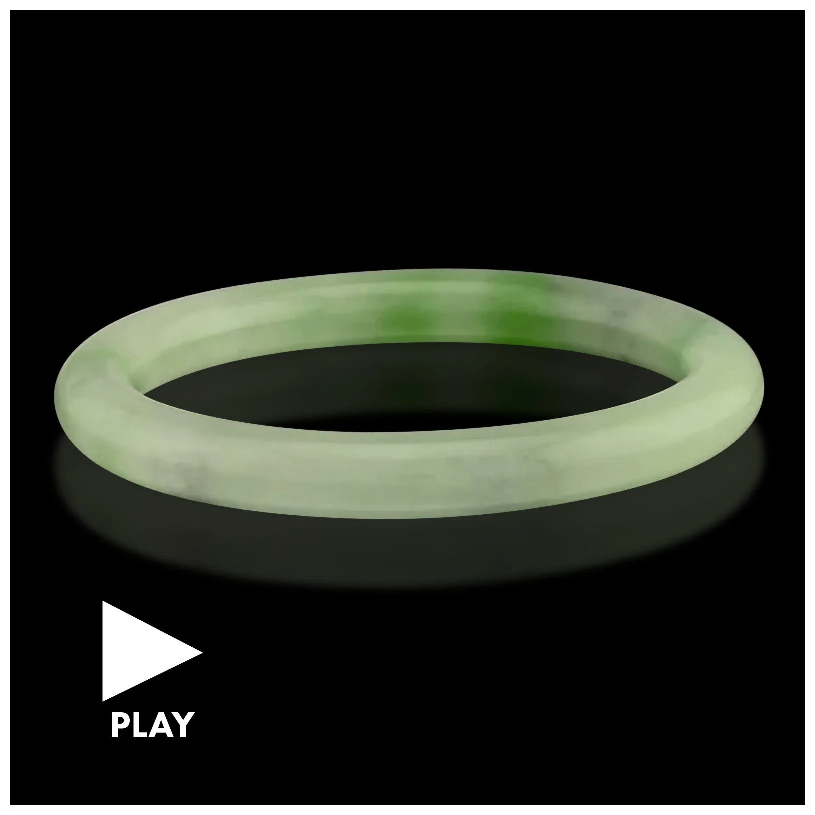 Jadeite Hololith Bangle Bracelet