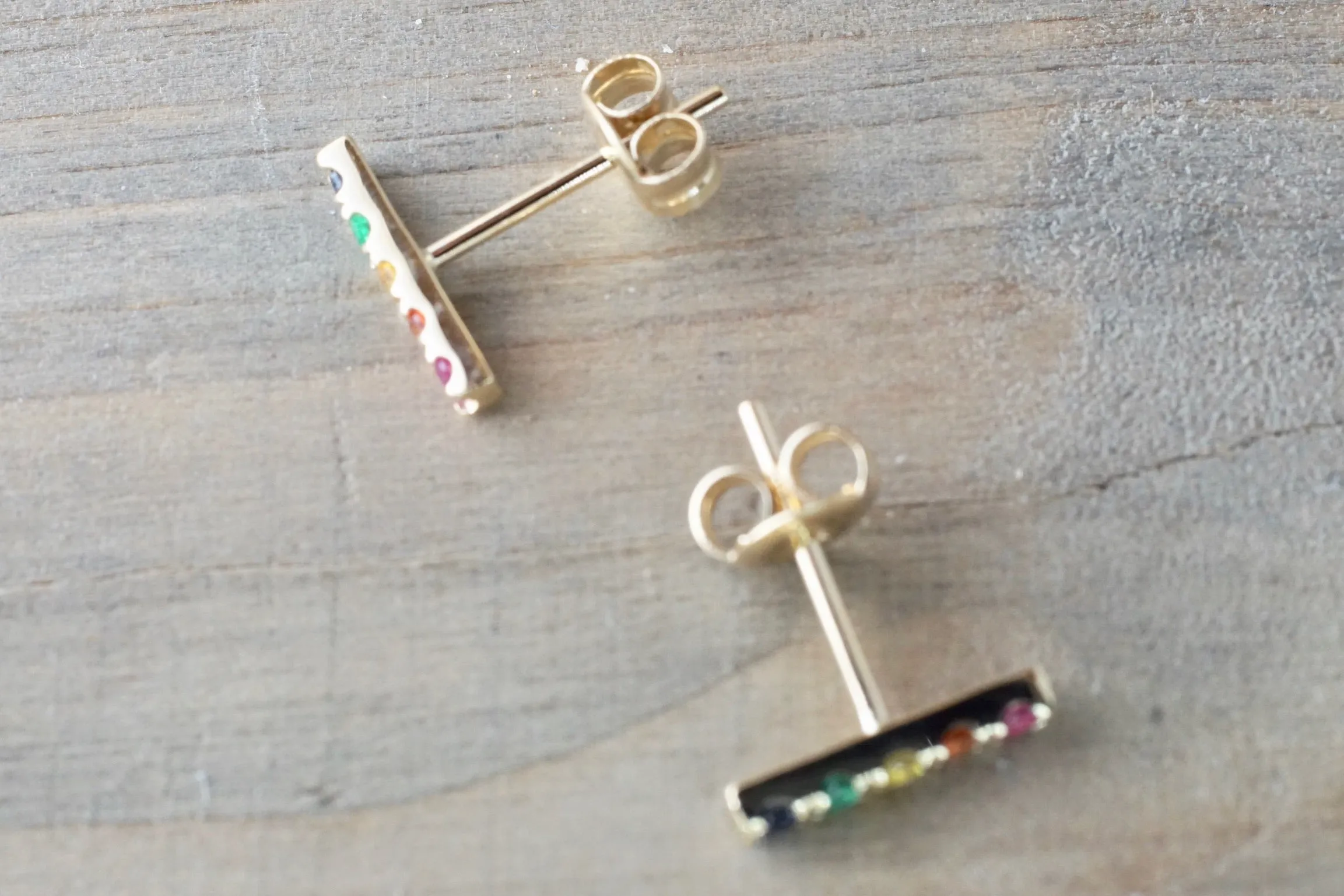 Joy Sapphire Bar Earrings