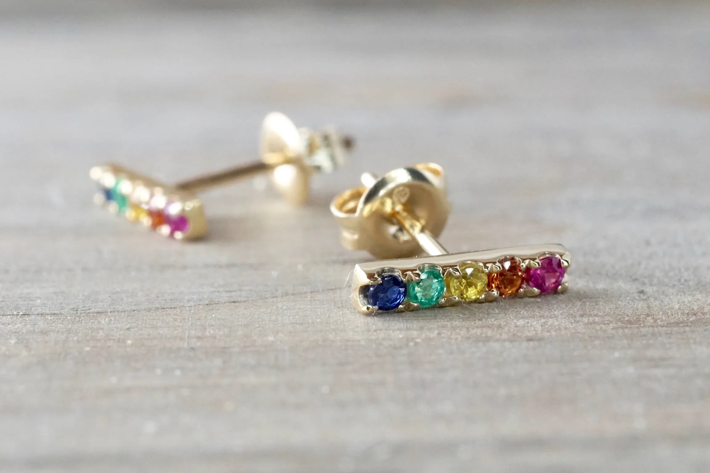 Joy Sapphire Bar Earrings