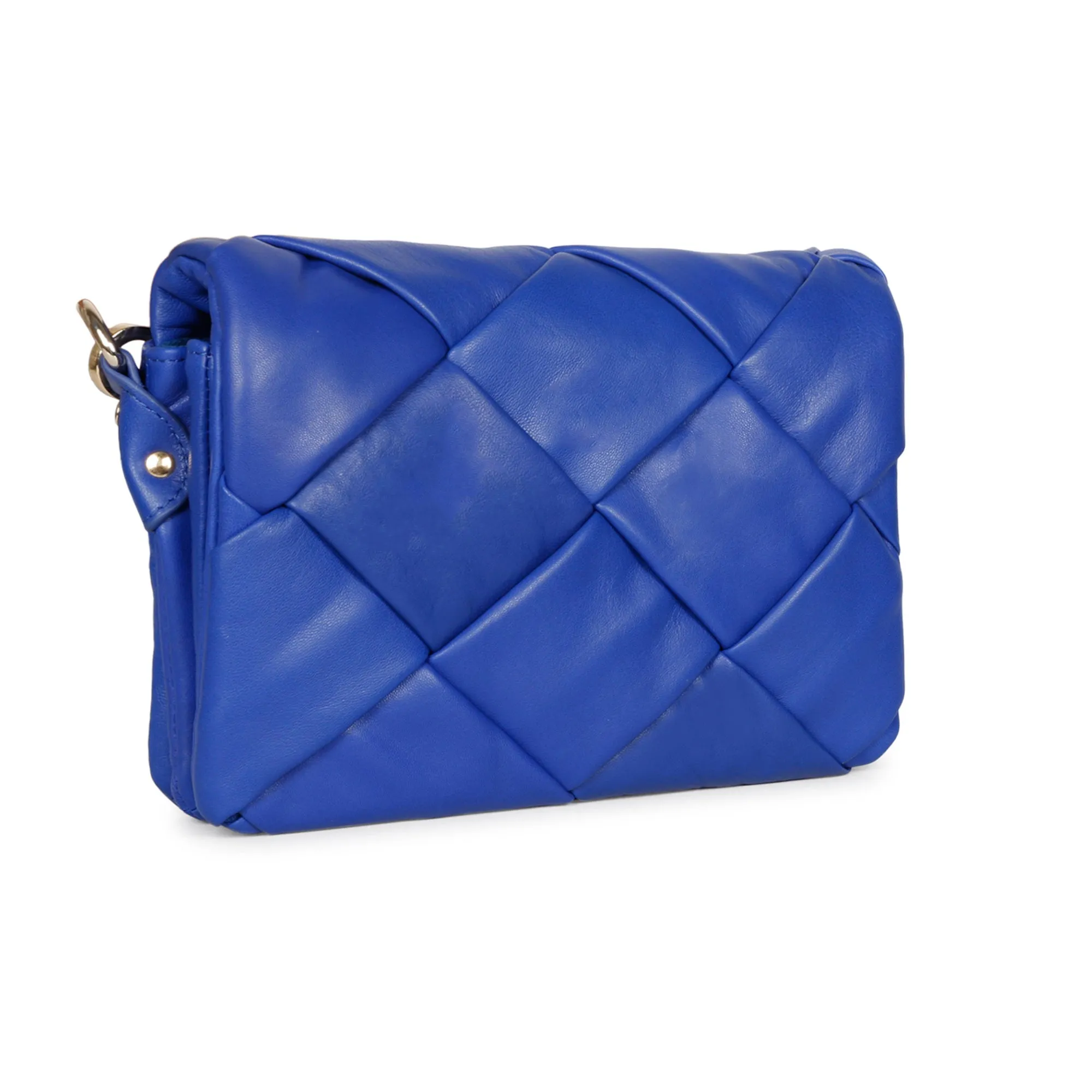 Kate Blue Leather handcrafted Cross Body Sling Bags