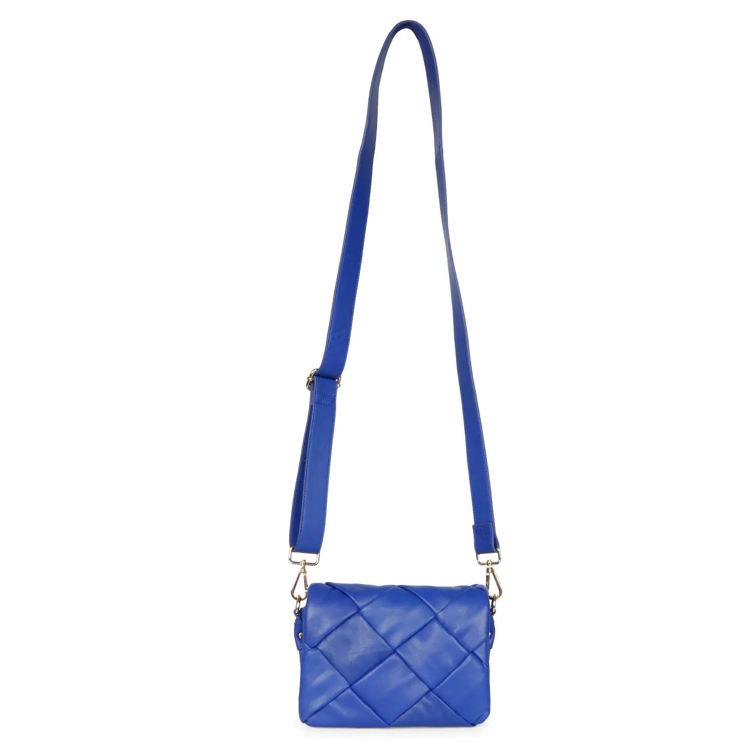 Kate Blue Leather handcrafted Cross Body Sling Bags