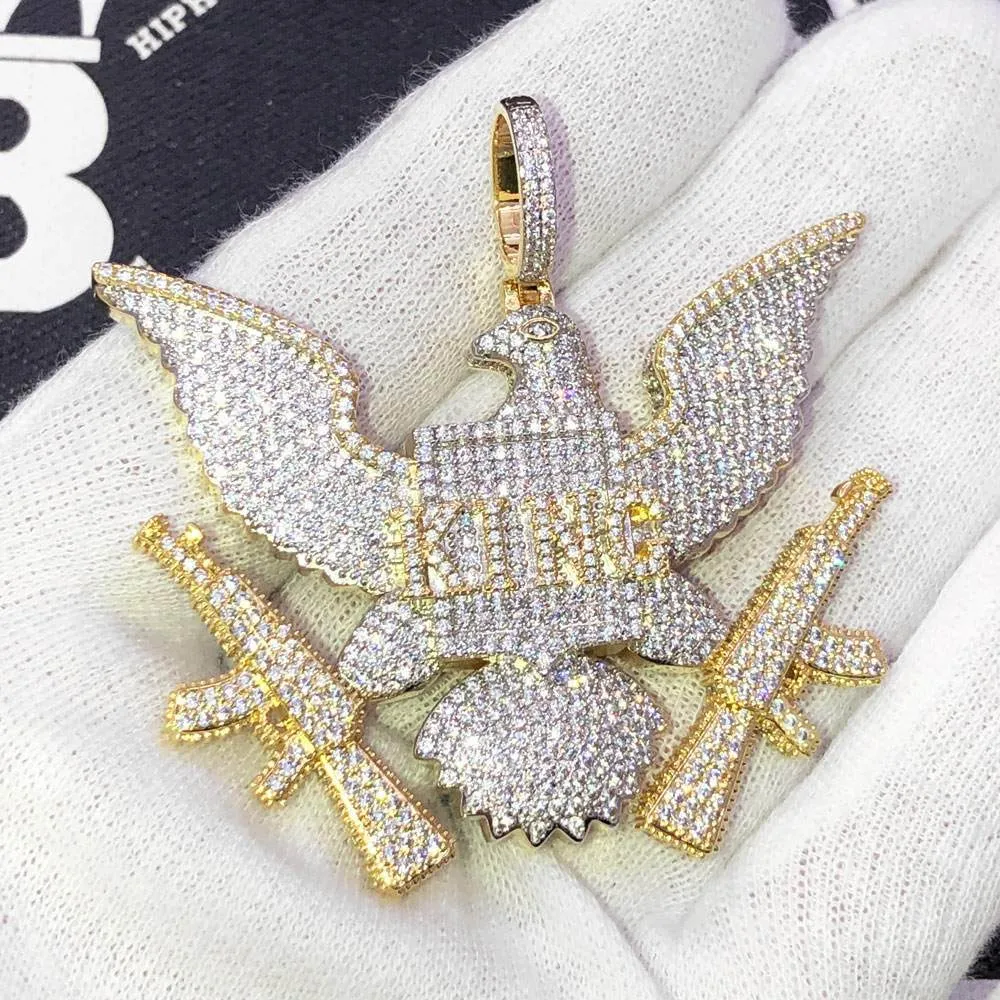 King Bald Eagle VVS CZ Hip Hop Iced Out Pendant