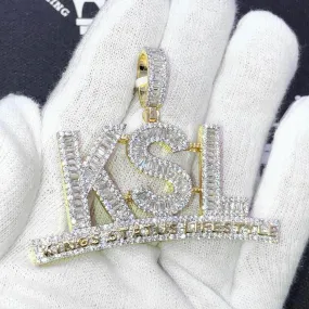 KSL Kings Status Lifestyle VVS CZ Hip Hop Iced Out Pendant