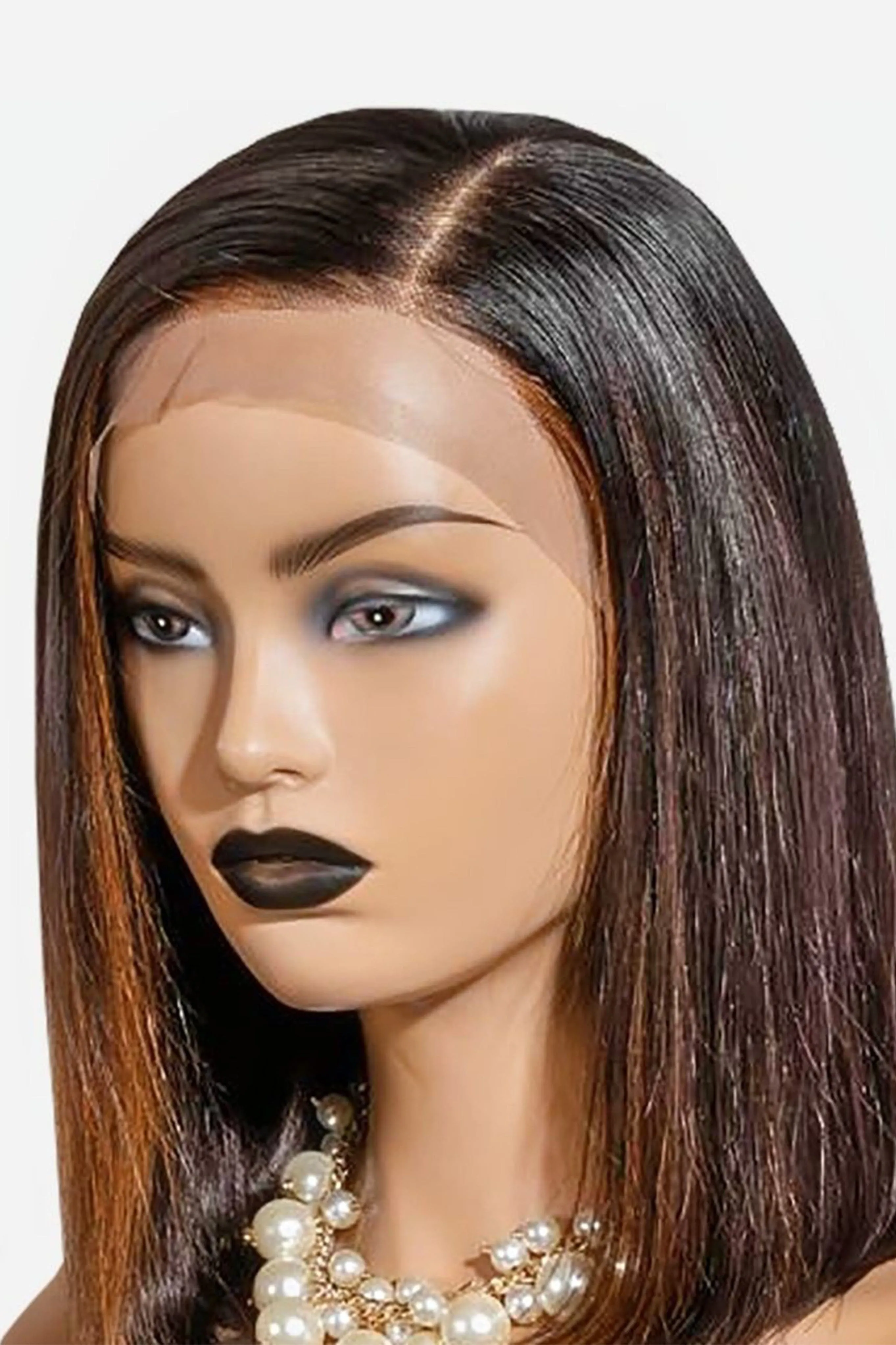 Lace Front Brazilian Bob Over Straight Short Wigs