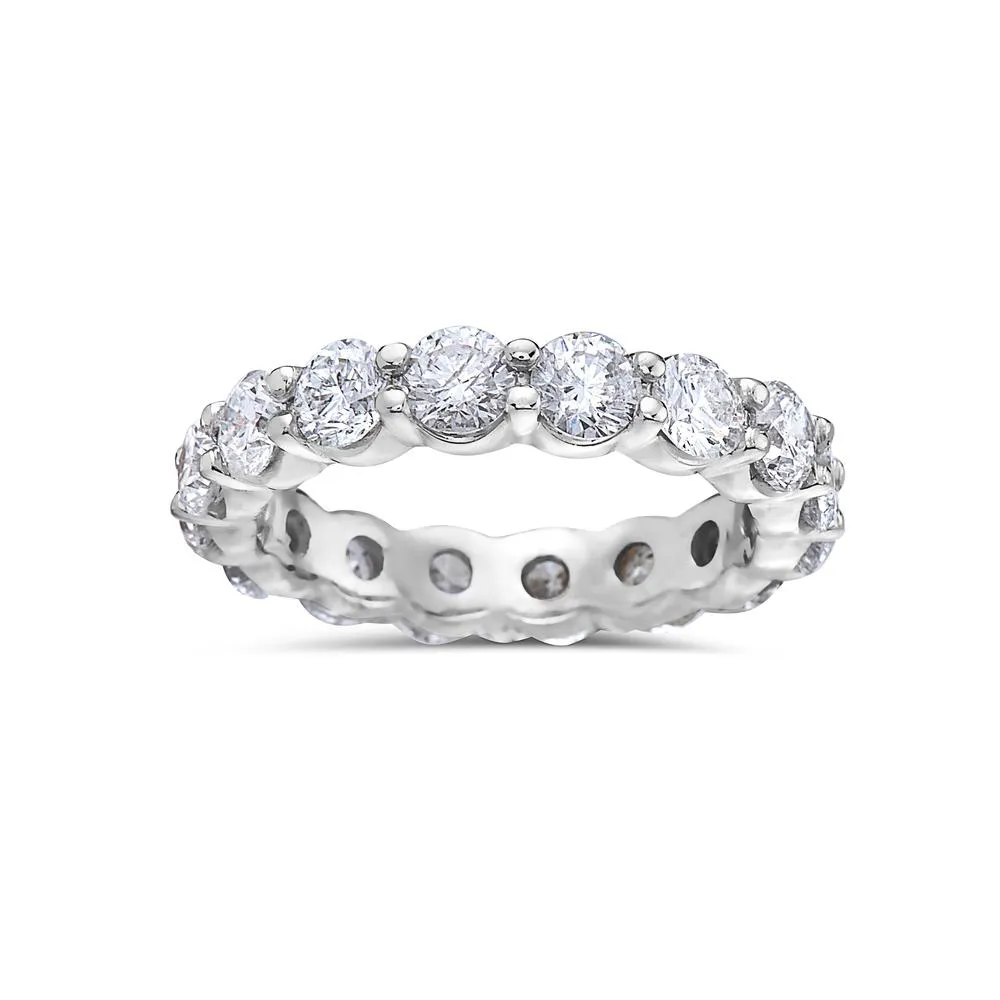 Ladies 18k White Gold With 3.75 CT Diamonds Wedding Band