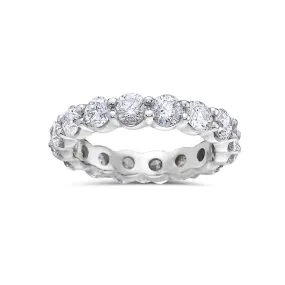 Ladies 18k White Gold With 3.75 CT Diamonds Wedding Band