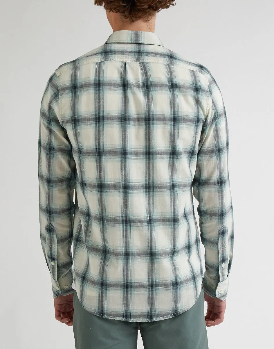 Lee Sure Check Long Sleeve Shirt Dusty Jade