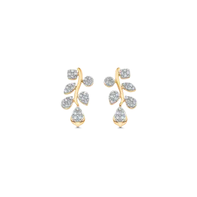 Lierre Gold and Diamond Reverie Cluster Drop Earring