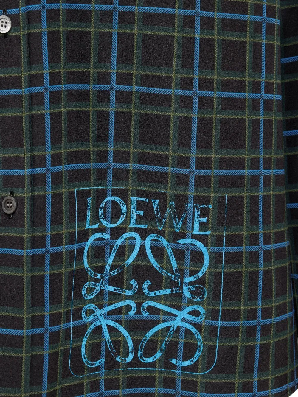 LOEWE  |Anagram stamp check shirt in silk and cotton