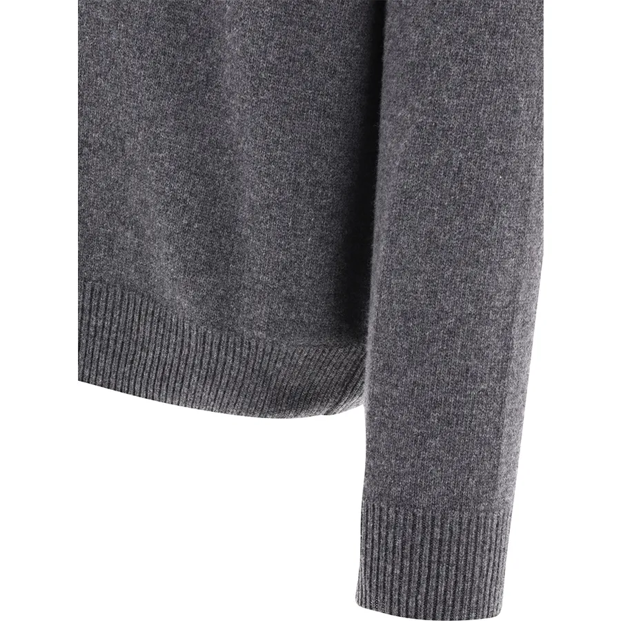 LOEWE  |Crew Neck Wool Fine Gauge Long Sleeves Plain Logo Asymmetry