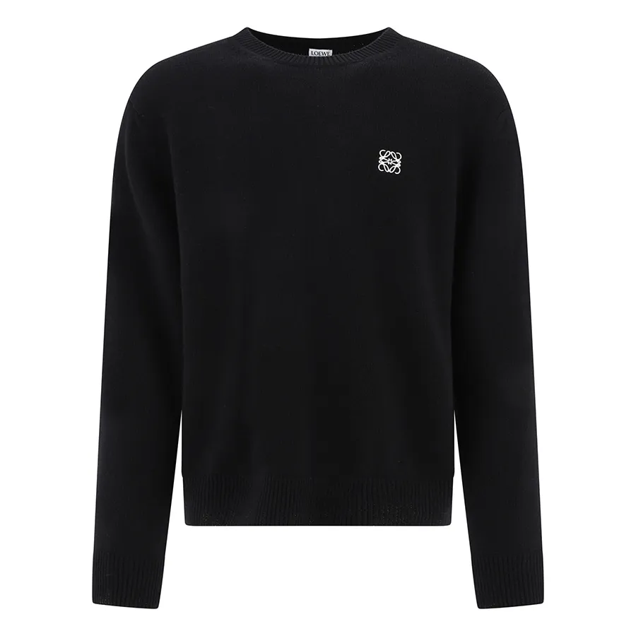 LOEWE  |Crew Neck Wool Fine Gauge Long Sleeves Plain Logo Asymmetry