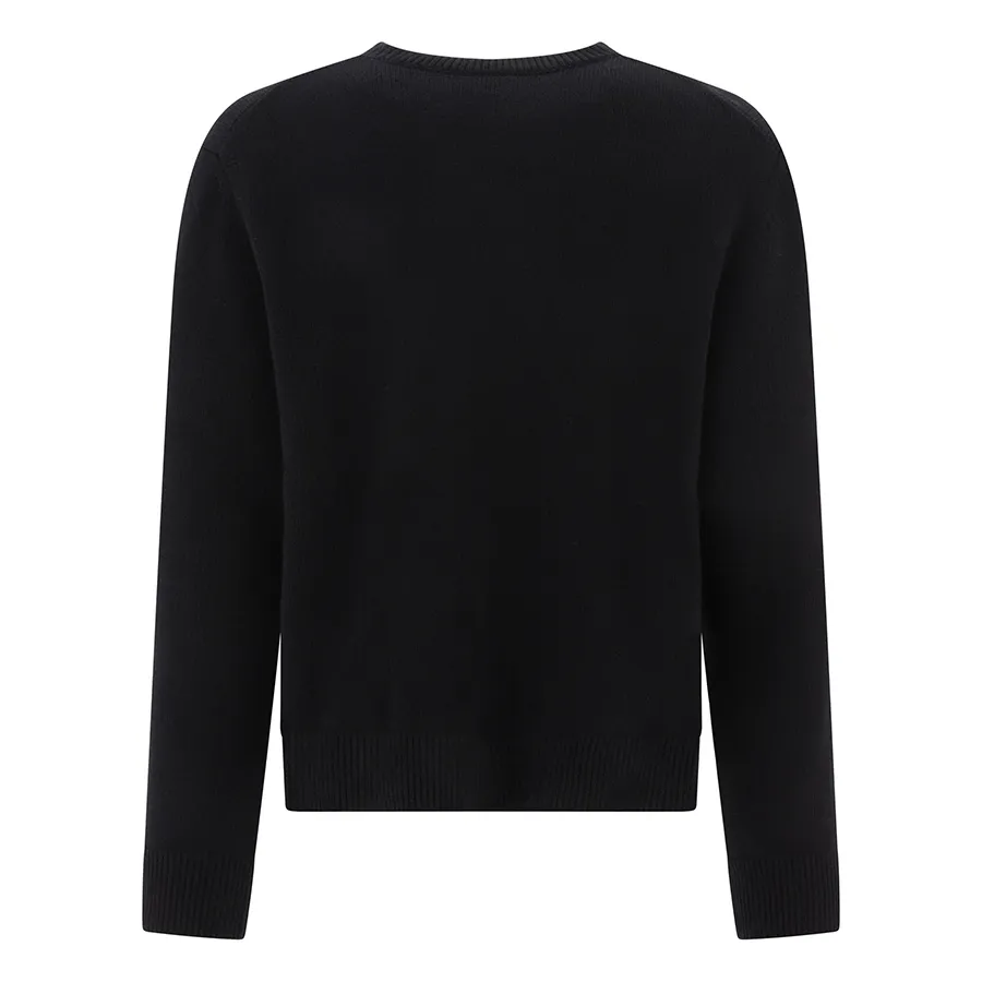 LOEWE  |Crew Neck Wool Fine Gauge Long Sleeves Plain Logo Asymmetry