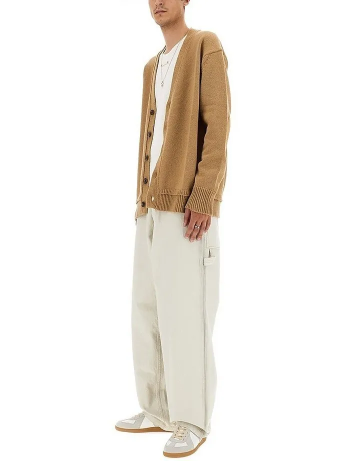 Maison Margiela  |Wool Linen Blended Fabrics Fine Gauge Plain Cotton Designers