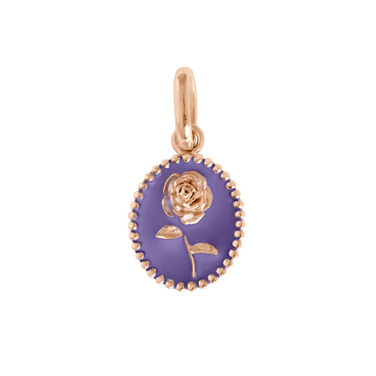 Mauve Rose Pendant, Rose Gold