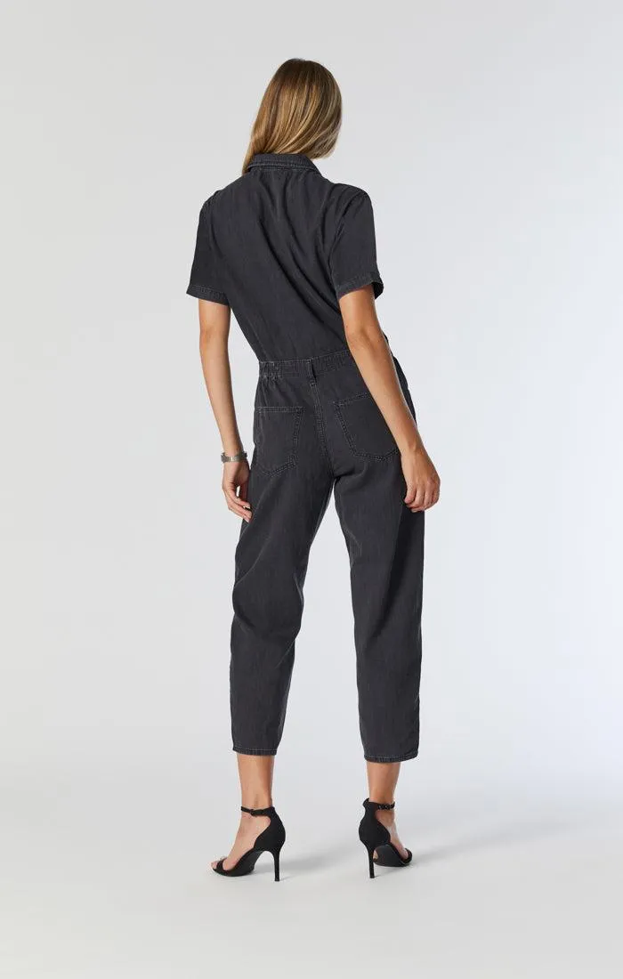 Mavi Doria Jumpsuit In Dark Smoke Denim