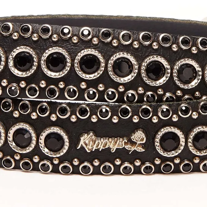 MEDIUM SWAROVSKY BELT DECORATED BUCKLE Woman Black