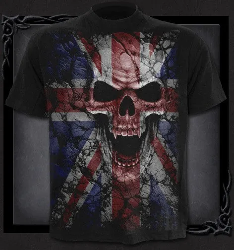 Men's Black T-Shirt Union Wrath Skull