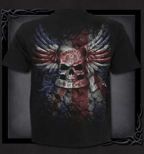 Men's Black T-Shirt Union Wrath Skull