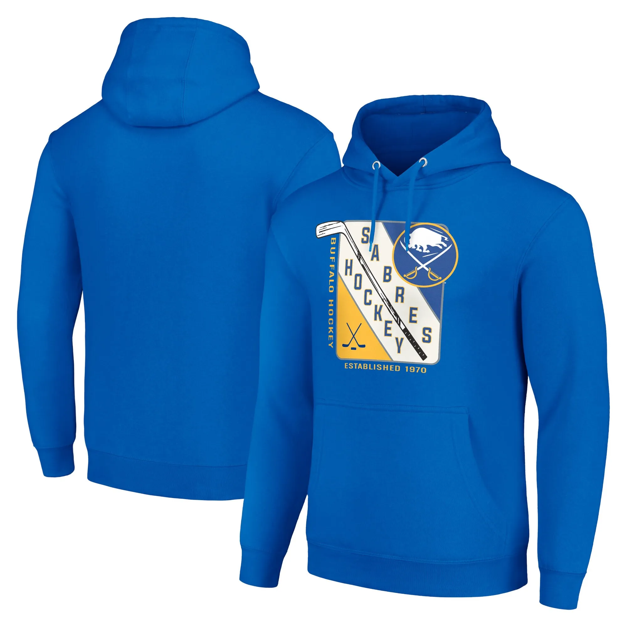 Men's Buffalo Sabres Starter Royal Shield Logo Pullover Hoodie