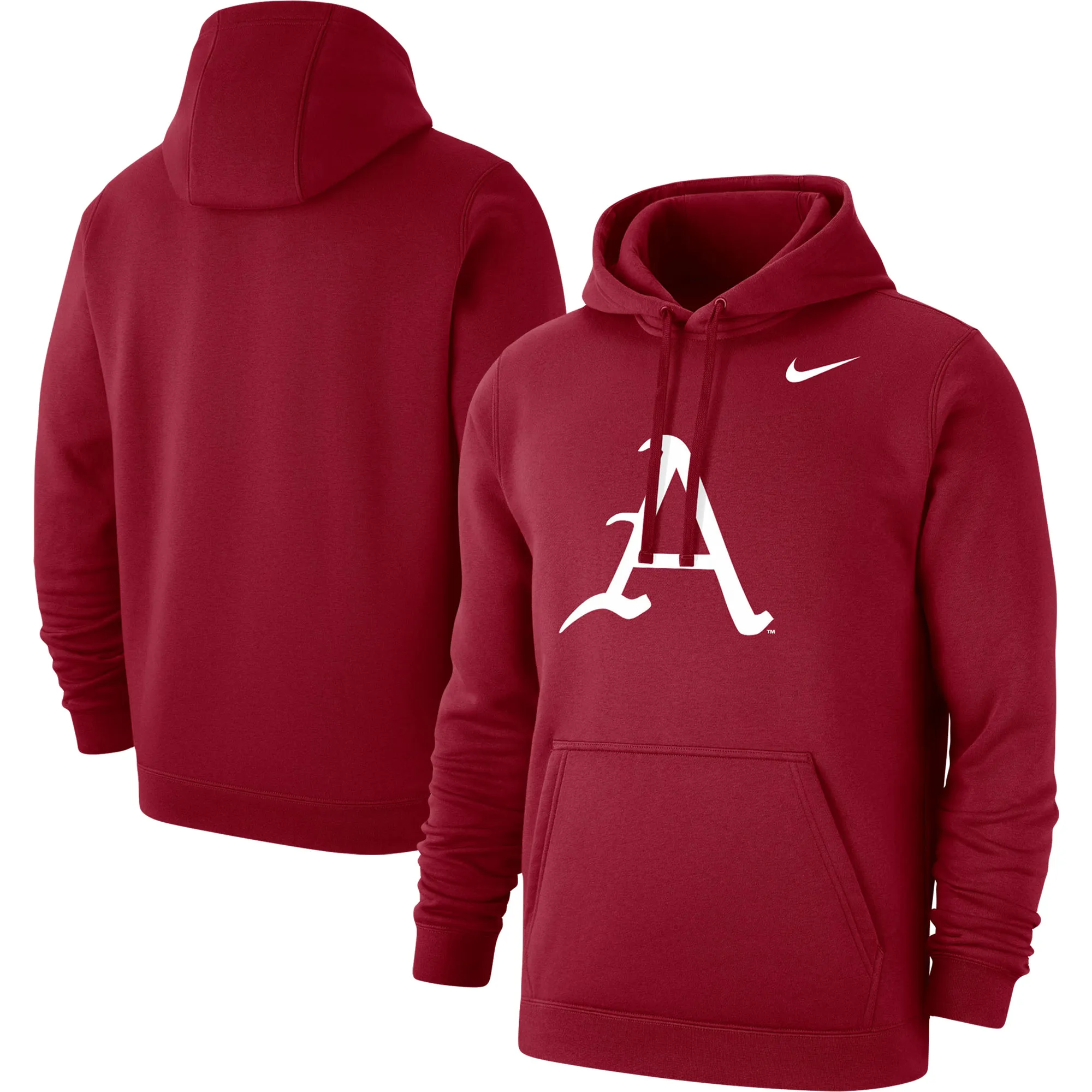 Men's Nike Cardinal Arkansas Razorbacks Alternate Logo Club Pullover Hoodie