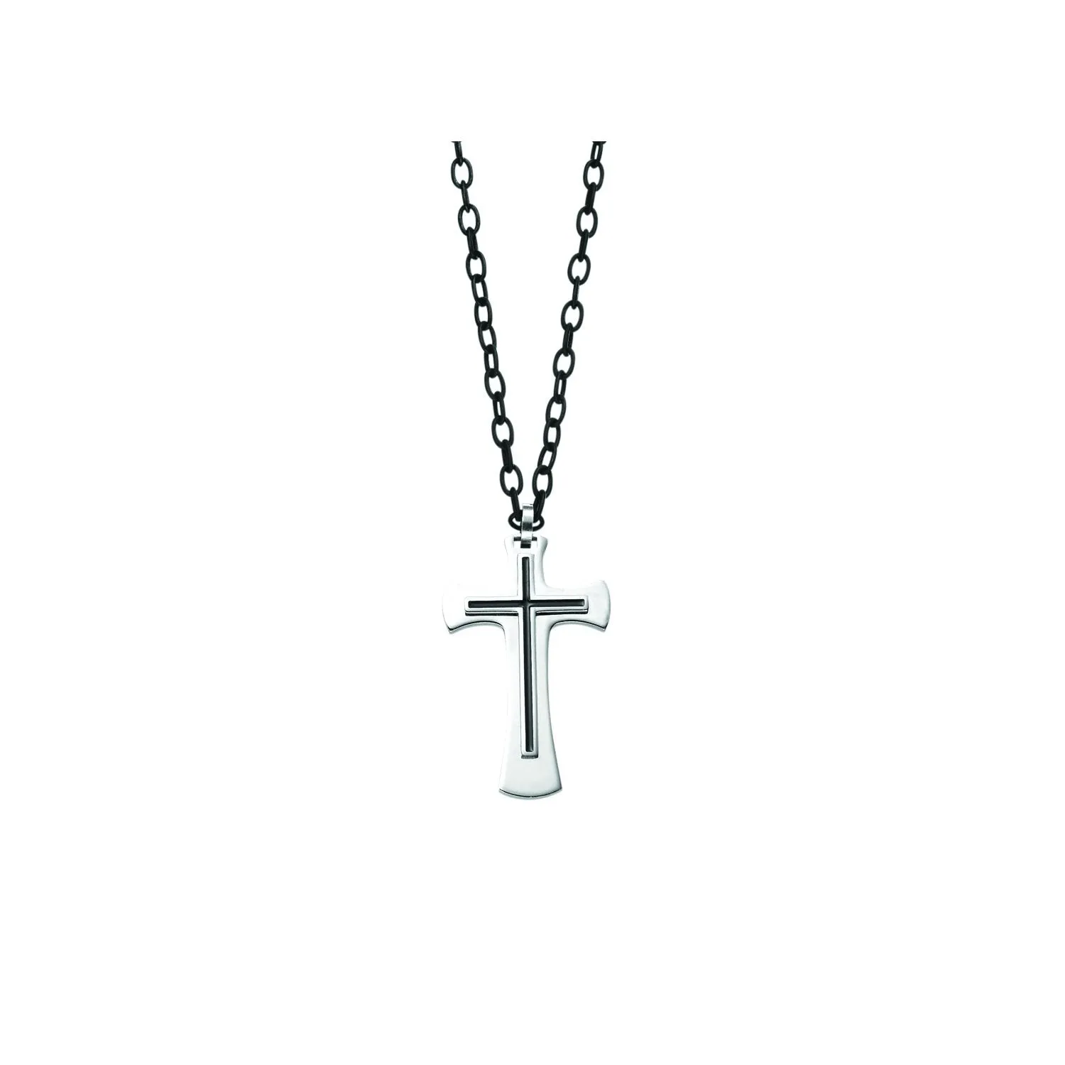 Men's Steel Cross Pendant