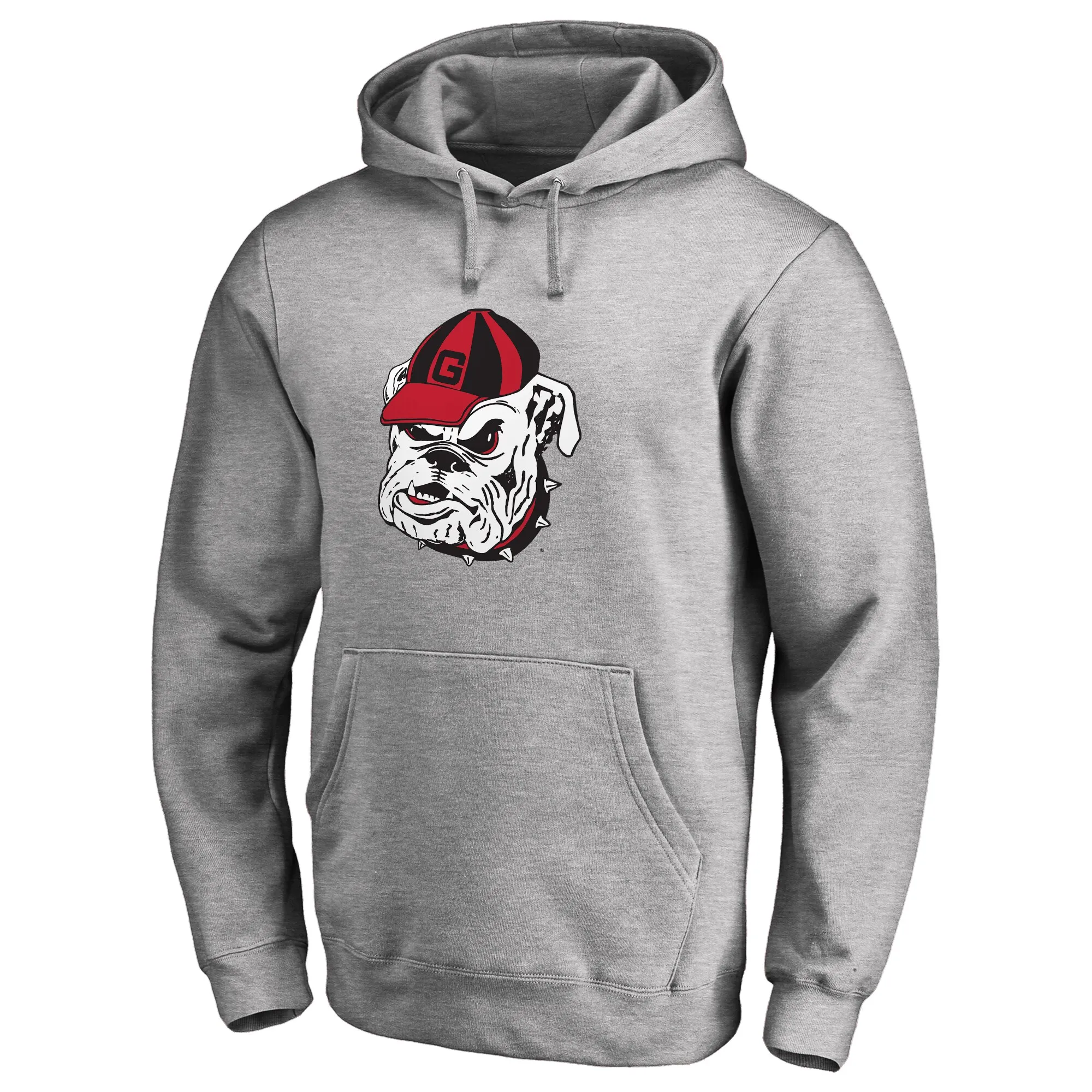 Men's Ash Georgia Bulldogs Primary Team Logo Pullover Hoodie